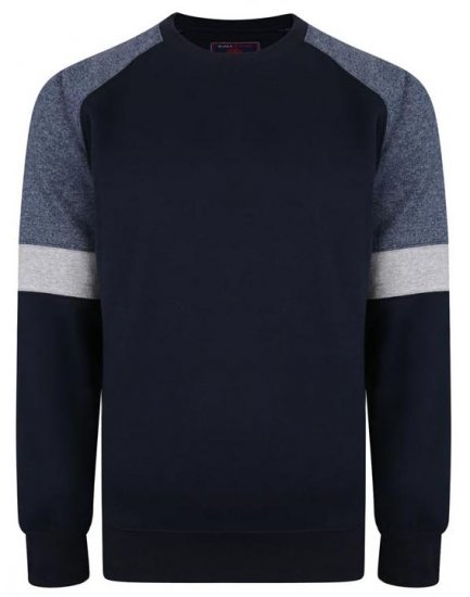 Kam Jeans 7031 Crew Neck Sweater Navy - Sudaderas - Sudaderas 2XL-12XL