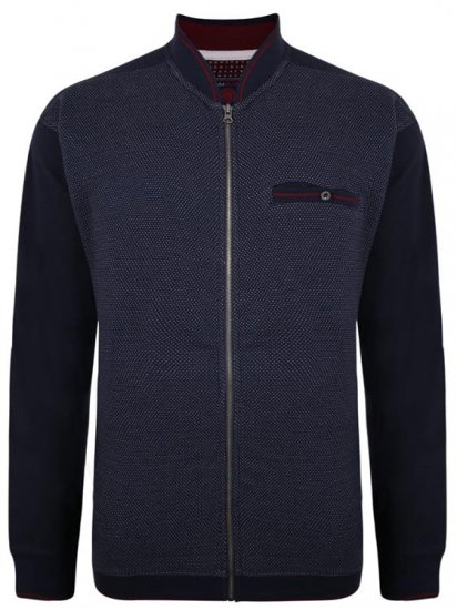 Kam Jeans 7035 Dobby Track Top Navy - Sudaderas - Sudaderas 2XL-12XL