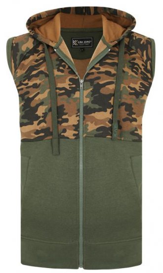 Kam Jeans 7039 Camo Panelled Vest - Sudaderas - Sudaderas 2XL-12XL