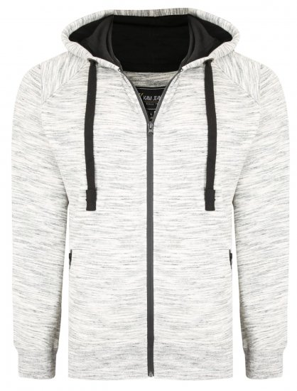 Kam Jeans 7041 Jersey Marl Hoody with Zip Pockets Grey - Sudaderas - Sudaderas 2XL-12XL