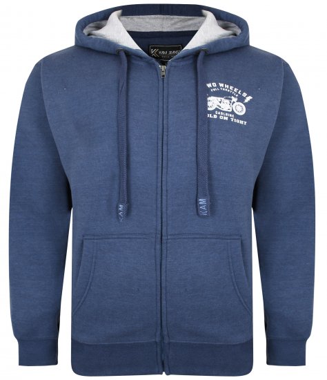 Kam Jeans 7043 Full Throttle Hoodie Indigo - Sudaderas - Sudaderas 2XL-12XL