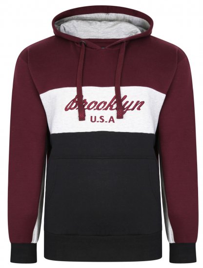 Kam Jeans 7046 Over Head Brooklyn Hoodie Burgundy - Sudaderas - Sudaderas 2XL-12XL