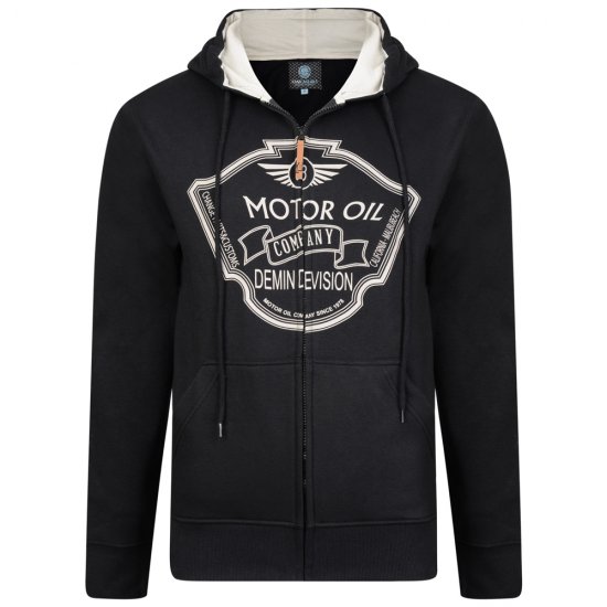 Kam Jeans 705 Motor Oil Hoodie Black - Sudaderas - Sudaderas 2XL-12XL
