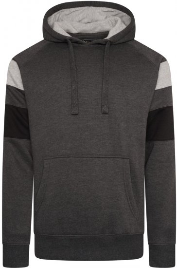 Kam Jeans 7068 Cut & Sew Over Head Hoody Charcoal - Sudaderas - Sudaderas 2XL-12XL