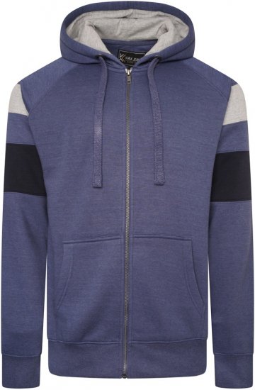 Kam Jeans 7069 Cut & Saw Zip Thru Hoody Royal Blue - Sudaderas - Sudaderas 2XL-12XL