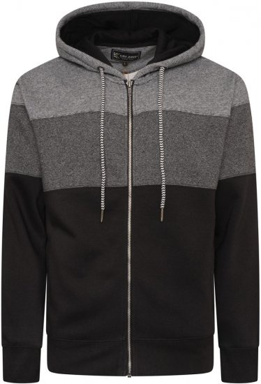 Kam Jeans 7071 Marl Stripe Hoody Black - Sudaderas - Sudaderas 2XL-12XL