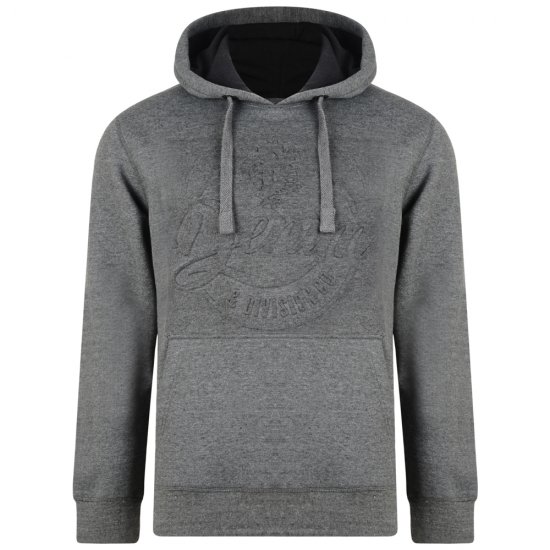 Kam Jeans 708 Embossed Hoodie Charcoal - Sudaderas - Sudaderas 2XL-12XL