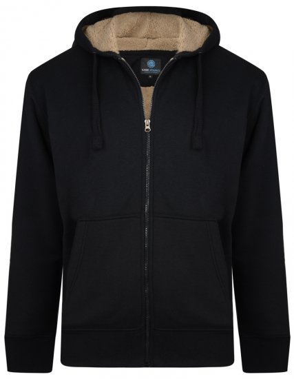 Kam Jeans 709 Sherpa Lined Hoodie Black - Sudaderas - Sudaderas 2XL-12XL