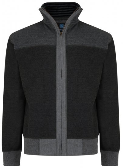 Kam Jeans 715 Full Zip Sweater Charcoal - Sudaderas - Sudaderas 2XL-12XL