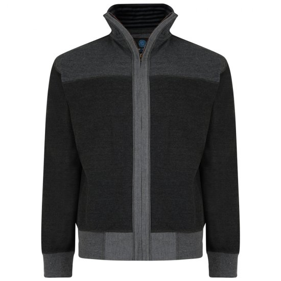 Kam Jeans 715 Full Zip Sweater Charcoal - Sudaderas - Sudaderas 2XL-12XL