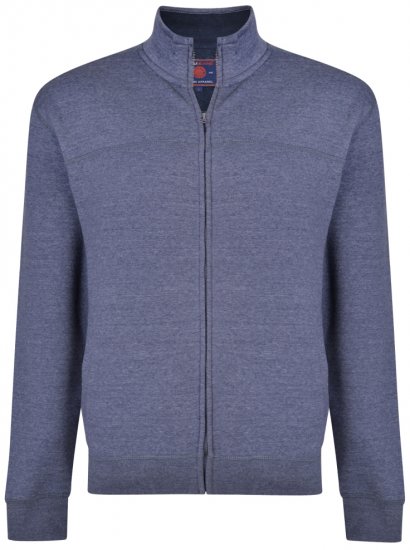Kam Jeans 7018 Full zip Sweatshirt Insignia Blue - Sudaderas - Sudaderas 2XL-12XL