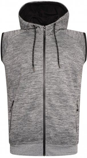 Kam Jeans AP007 Active Performance Sleeveless Hoody Grey - Sudaderas - Sudaderas 2XL-12XL