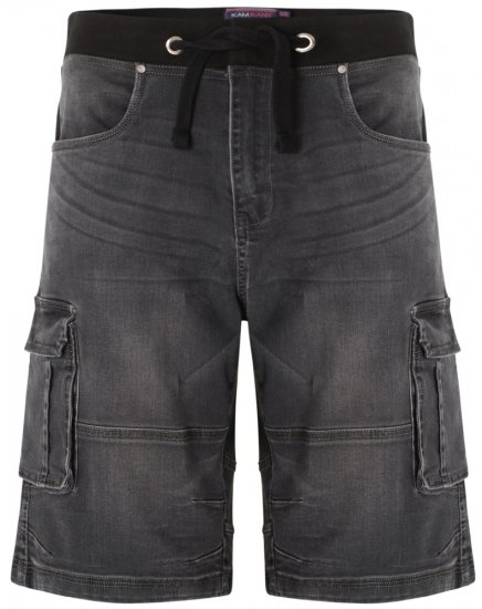 Kam Jeans Dito Denim Shorts Charcoal - Pantalones cortos - Pantalones cortos W40-W60