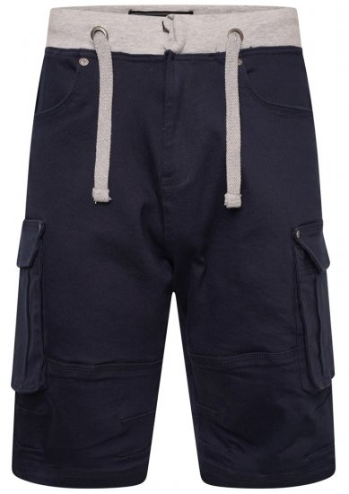 Kam Jeans Elvio Rib Waist Stretch Shorts Navy - Pantalones cortos - Pantalones cortos W40-W60
