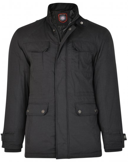 Kam Jeans KV110 Soft Touch Coat Black - Chaquetas - Chaquetas Tallas Grandes 2XL-8XL