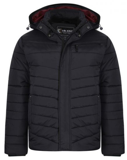 Kam Jeans KV118 Lightweight Quilted Jacket Black - Chaquetas - Chaquetas Tallas Grandes 2XL-8XL