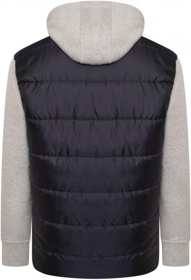 Kam Jeans KV135 Quilted Zip Thru Hoody with Padded Body & Jersey Sleeves Navy TALL SIZES - ROPA DE HOMBRE MT-6XLT - Tamaños de talle alto