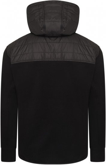 Kam Jeans KV136 Padded Body And Jersey Sleeves Hybrid Zip Thru Quilted Hoody Black TALL SIZES - ROPA DE HOMBRE MT-6XLT - Tamaños de talle alto