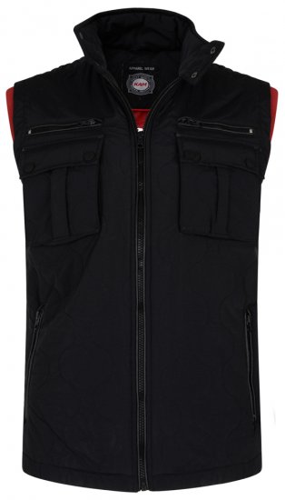 Kam Jeans KV73 Vest Black - Chaquetas - Chaquetas Tallas Grandes 2XL-8XL