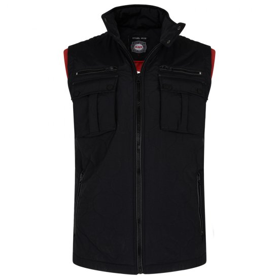 Kam Jeans KV73 Vest Black - Chaquetas - Chaquetas Tallas Grandes 2XL-8XL