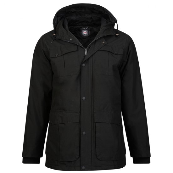 Kam Jeans KV81 Padded Jacket Black - Chaquetas - Chaquetas Tallas Grandes 2XL-8XL
