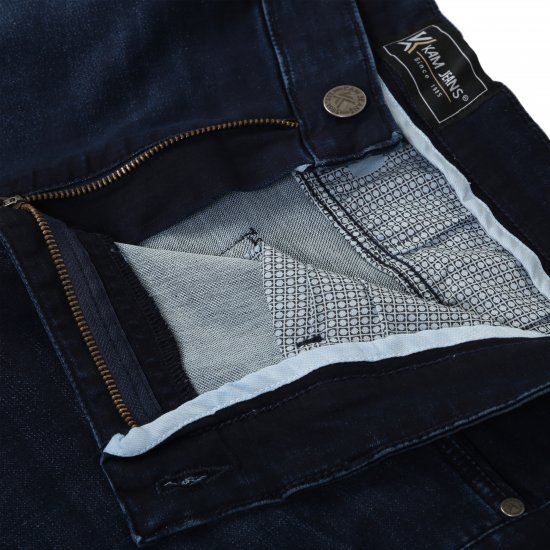 Kam Jeans Nunez Knitted Denim Stretch Fashion Jeans Dark Blue - Vaqueros & pantalones - Vaqueros y Pantalones - W40-W70