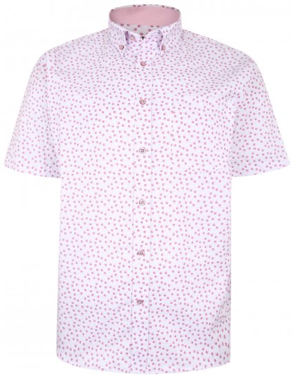 Kam Jeans P012 Premium Short sleeve Shirt Pink - Camisas - Camisas 2XL-10XL