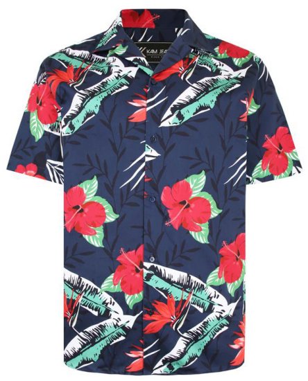 Kam Jeans P017 Casual Floral Print Shirt - Camisas - Camisas 2XL-10XL