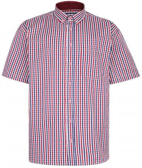 Kam Jeans 640 Premium Short Sleeve Shirt Red - Camisas - Camisas 2XL-10XL