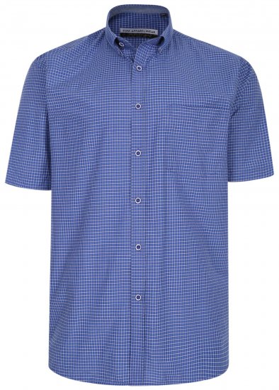 Kam Jeans 641 Premium Short Sleeve Shirt Navy - Camisas - Camisas 2XL-10XL