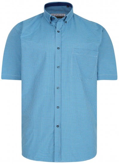 Kam Jeans P641 Premium Short Sleeve Shirt Turquoise - Camisas - Camisas 2XL-10XL