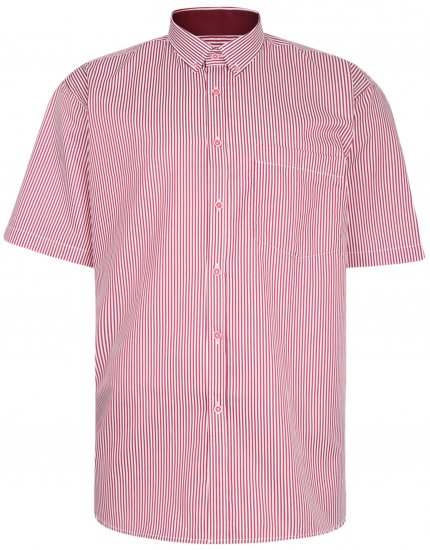Kam Jeans 643 Premium Short Sleeve Shirt Burgundy - Camisas - Camisas 2XL-10XL