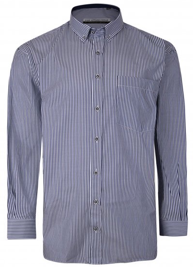 Kam Jeans P643 Premium Stripe Shirt Navy - Camisas - Camisas 2XL-10XL