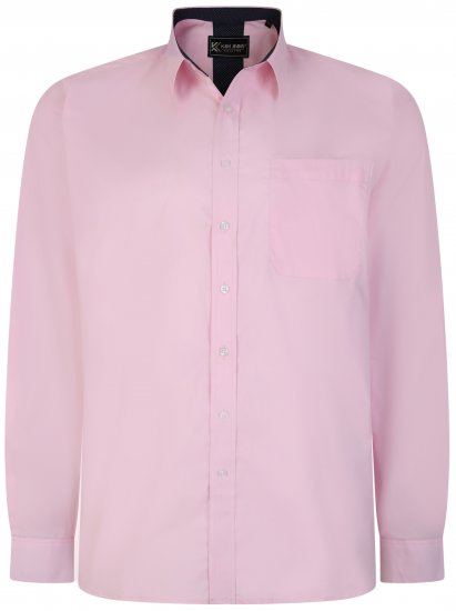 Kam Jeans P684 Premium Stretch Shirt Pink - Camisas - Camisas 2XL-10XL