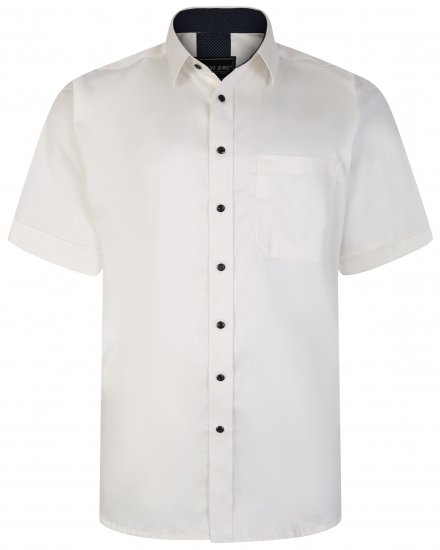 Kam Jeans P685 S/S Stretch Premium Shirt White - Camisas - Camisas 2XL-10XL