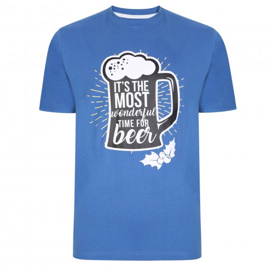Kam Jeans X018 T-Shirt Blue - Camisetas - Camisetas - 2XL-14XL