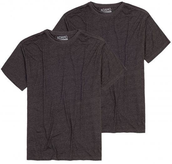 Adamo Kilian Regular fit 2-pack T-shirt Charcoal - Camisetas - Camisetas - 2XL-14XL