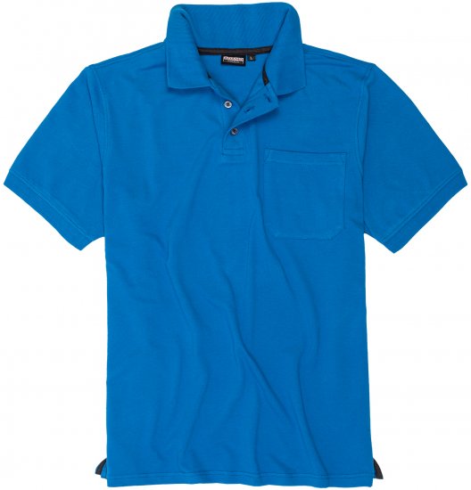 Adamo Klaas Regular fit Polo Shirt with Pocket Azur Blue - Polos - Polos 2XL-8XL