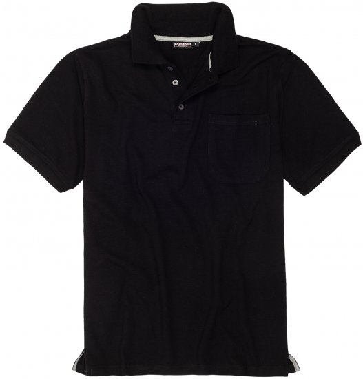 Adamo Klaas Regular fit Polo Shirt with Pocket Black - Polos - Polos 2XL-8XL