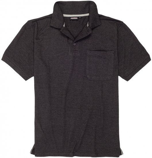 Adamo Klaas Regular fit Polo Shirt with Pocket Charcoal - Polos - Polos 2XL-8XL