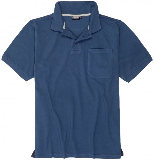 Adamo Klaas Regular fit Polo Shirt with Pocket Denim Blue - Polos - Polos 2XL-8XL