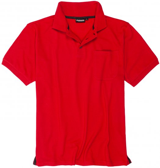 Adamo Klaas Regular fit Polo Shirt with Pocket Red - Polos - Polos 2XL-8XL