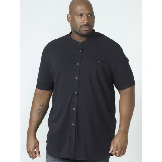 D555 Archer Collarless Shirt Black - Camisas - Camisas 2XL-10XL