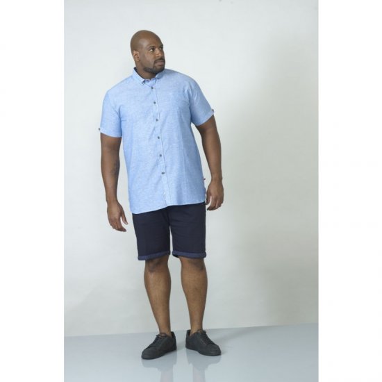 D555 Eric Linen Short Sleeve Shirt - Camisas - Camisas 2XL-10XL