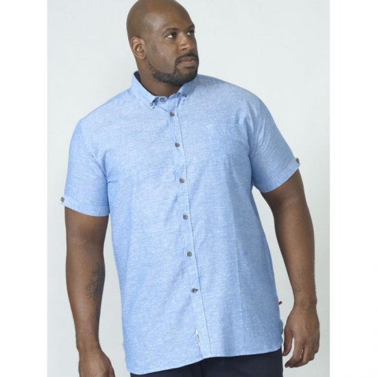 D555 Eric Linen Short Sleeve Shirt - Camisas - Camisas 2XL-10XL