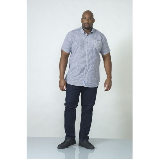 D555 Hank Gingham Short Sleeve Shirt - Camisas - Camisas 2XL-10XL
