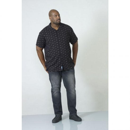 D555 Luciano Bowling Shirt Black - Camisas - Camisas 2XL-10XL
