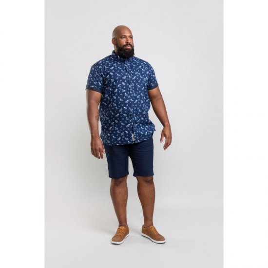 D555 Davian Hawaii Shirt Navy - Camisas - Camisas 2XL-10XL