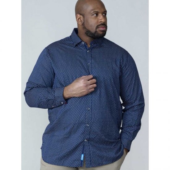 D555 Lavar Long Sleeve Diamond Printed Shirt - Camisas - Camisas 2XL-10XL