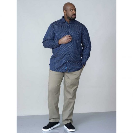 D555 Lavar Long Sleeve Diamond Printed Shirt - Camisas - Camisas 2XL-10XL